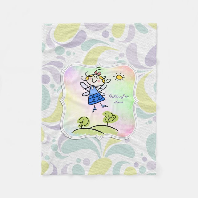 Couverture Polaire Cadeaux Godgirl mignons Angel Personnalisé (Devant)