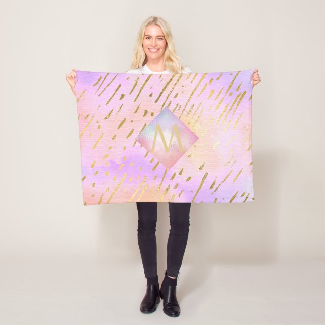 Couverture Polaire Cadeaux Monogrammes pour les filles qui aiment l'o (En situation)
