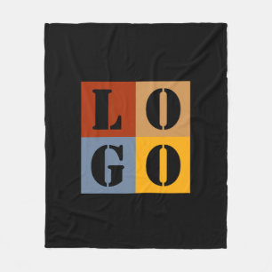 Couverture Polaire Cadeaux personnalisés modernes Noir Simple