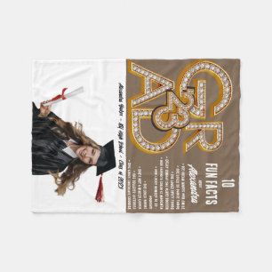 Couverture Polaire Café Latte Fun Facts & Photo Grad Graduation 2023