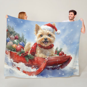 Couverture Polaire Cairn Terrier Chien dans la corniche Laisser il ne