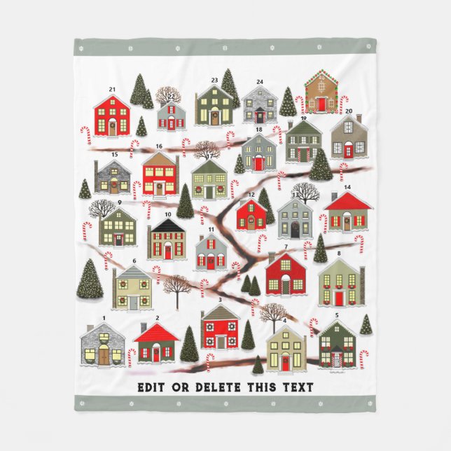 Couverture Polaire Calendrier de Noël (Devant)