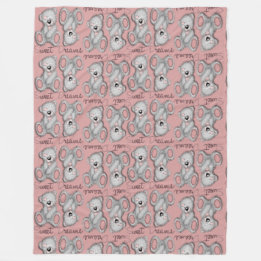 Couverture Polaire Câlins Douces Rêves Teddy-doux rose
