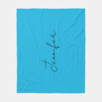 Calligraphie Élégante Plaque Simple Nom Bleu