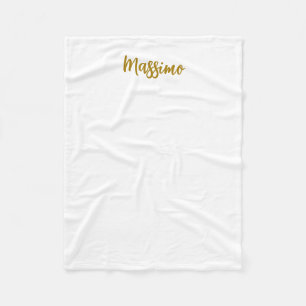 Couverture Polaire Calligraphie Professionnel Élégant Couleur Or