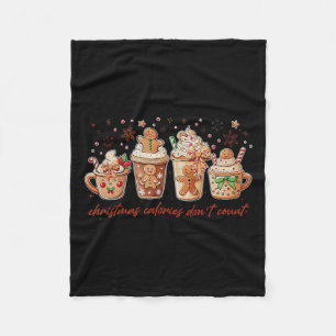 Couverture Polaire Calories de Noël ne comptent pas Coquett de pain d
