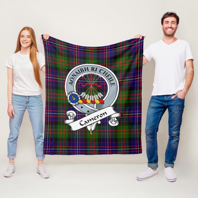 Couverture Polaire Cameron De Erracht Moderne Clan Badge Tartan Plaid (En situation)