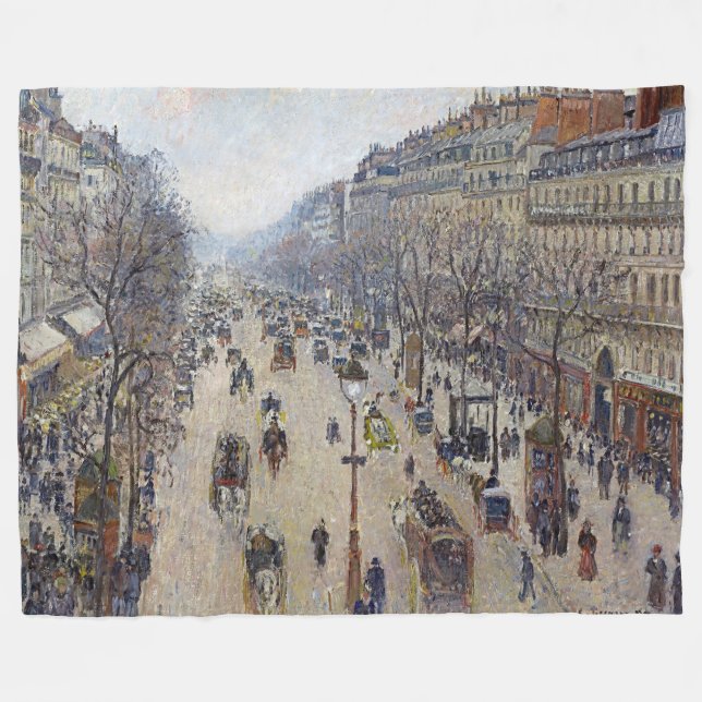 Couverture Polaire Camille Pissarro - Boulevard Montmartre, matin (Devant (Horizontal))