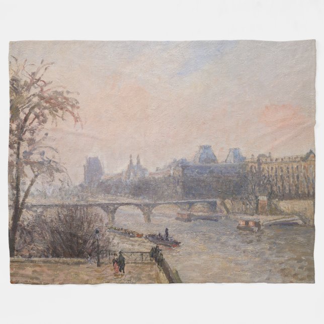 Couverture Polaire Camille Pissarro - La Seine et le Louvre (Devant (Horizontal))