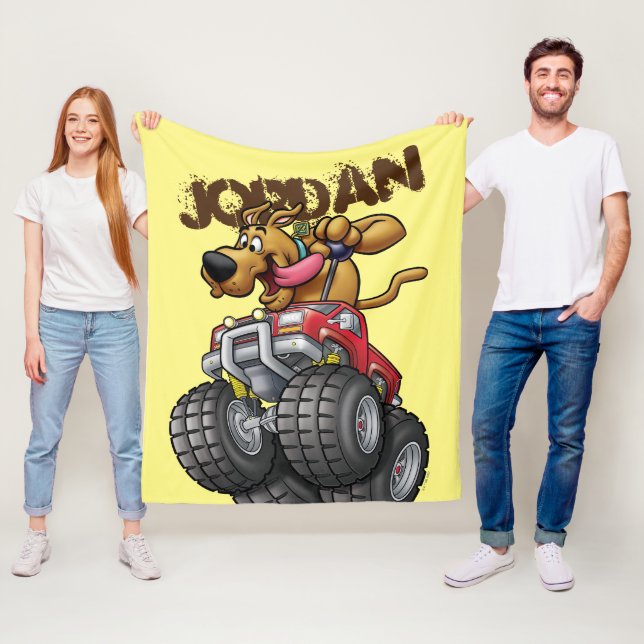 Couverture Polaire Camion monstre Scooby-Doo (En situation)