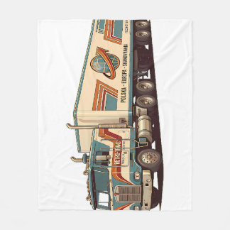 Couverture Polaire Camion Semi Vintage Rétro