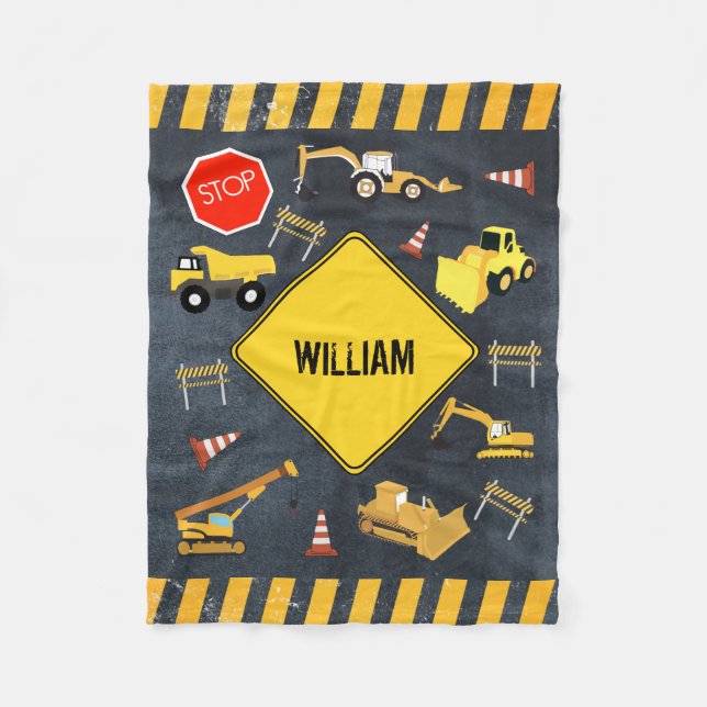 Couverture Polaire Camions de construction Machines lourdes Nom du ga (Devant)