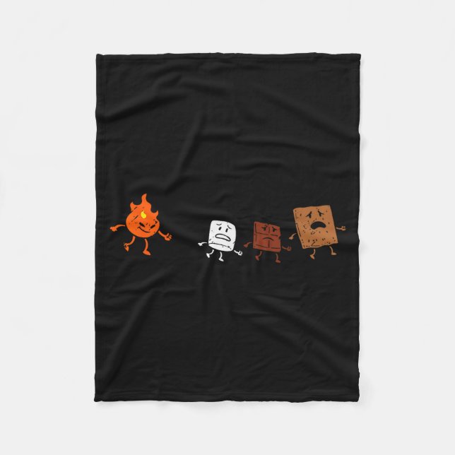 Couverture Polaire Camng Smores Running Fire Funny Group Hug Men Wome (Devant)