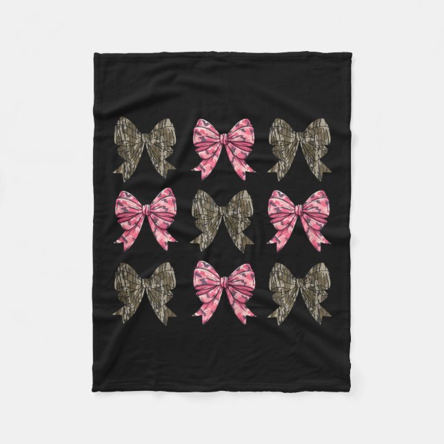 Couverture Polaire Camo Coquette Bow Chasse Canard Enfants Filles Bow (Devant)