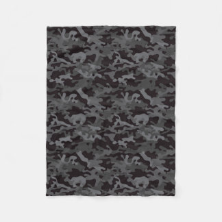 Couverture Polaire CAMO noir et gris 