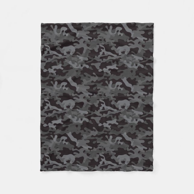 Couverture Polaire CAMO noir et gris  (Devant)