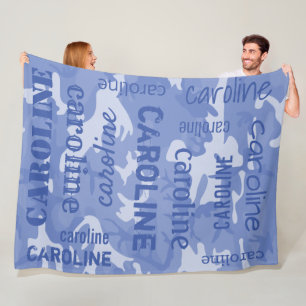 Couverture Polaire Camo Personnalisé Bleu