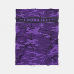 Couverture Polaire Camo pourpre foncé avec le texte fait sur command