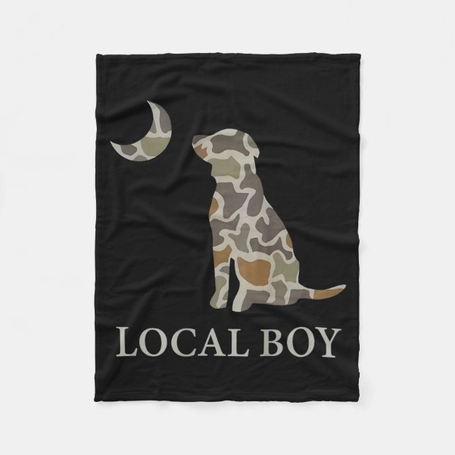 Couverture Polaire Camo Southern Local Boy Duck Hunting Black Lab Out (Devant)