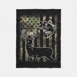 Couverture Polaire Camouflage Drapeau Américain Pêche Chasse Hunter D
