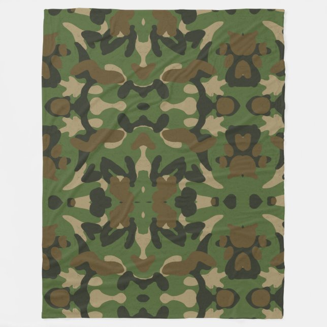 Couverture Polaire Camouflage Green (Devant)