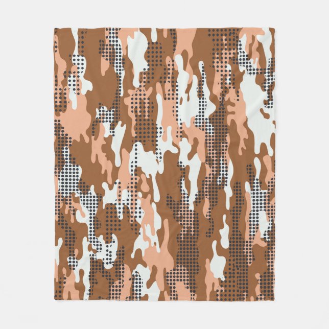 Couverture Polaire Camouflage Polka Dot : Abstrait sans fil. (Devant)