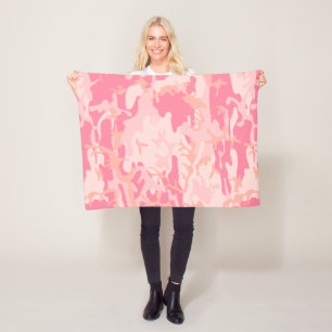 Couverture Polaire Camouflage rose, Armée