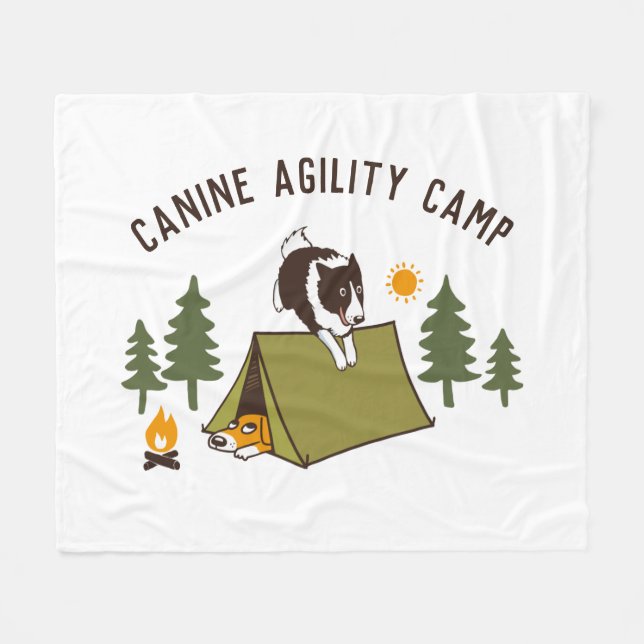 Couverture Polaire Camp Collie de chiens d'agilité Coupe de la fronti (Devant (Horizontal))