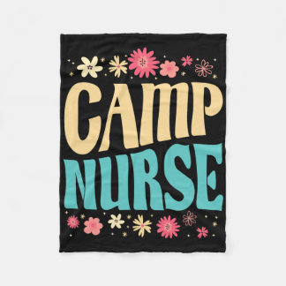Couverture Polaire Camp Nurse Floral Outfit Summer Camping Registered