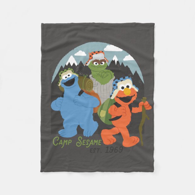 Couverture Polaire Camp Sesame Street EST. 1969 (Devant)
