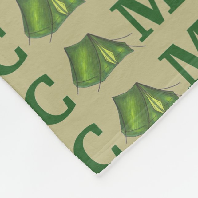 Couverture Polaire CAMP Tente verte Camping été Randonnée en plein ai (Coin)