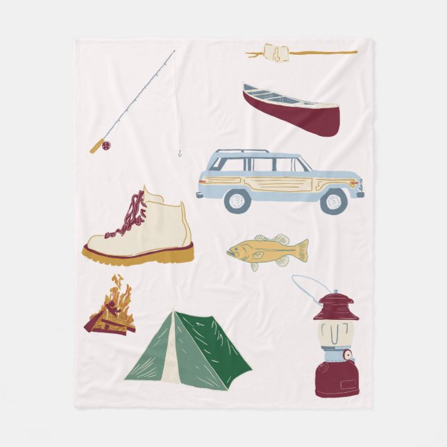 Couverture Polaire Camping Bachelorette (Devant)