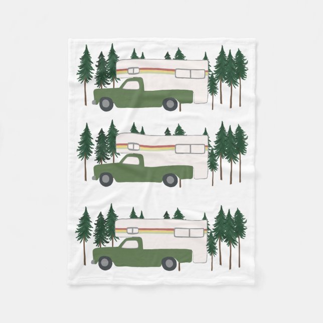 Couverture Polaire Camping Camping RVing Motorhome Trees (Devant)