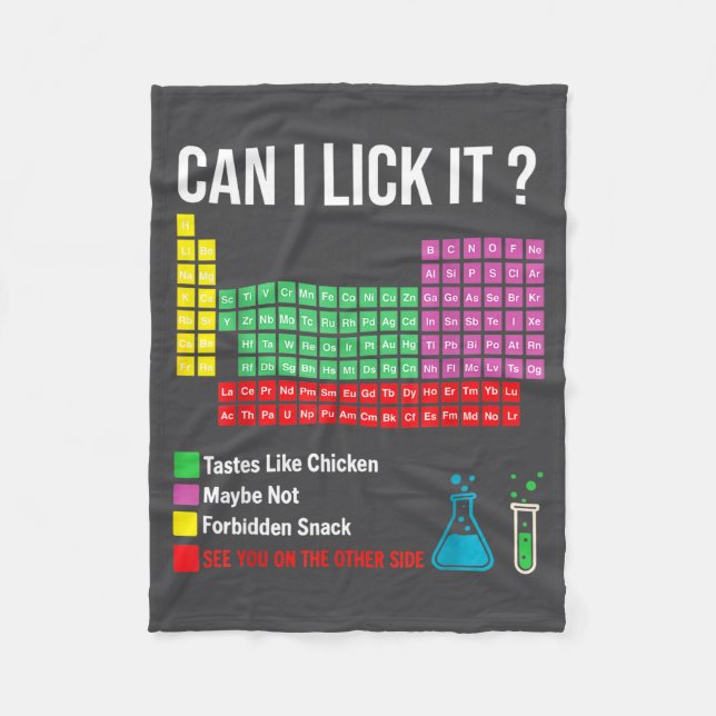 Couverture Polaire Can I Lick It Periodic Table Chart Science Teacher (Devant)