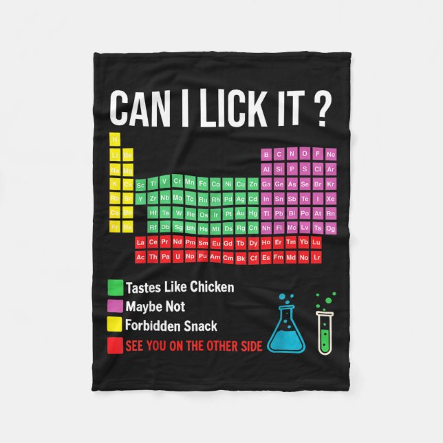 Couverture Polaire Can I Lick It Periodic Table Chart Science Teacher (Devant)