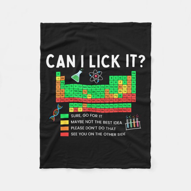 Couverture Polaire Can I Lick It Periodic Table Chart Science Teacher (Devant)