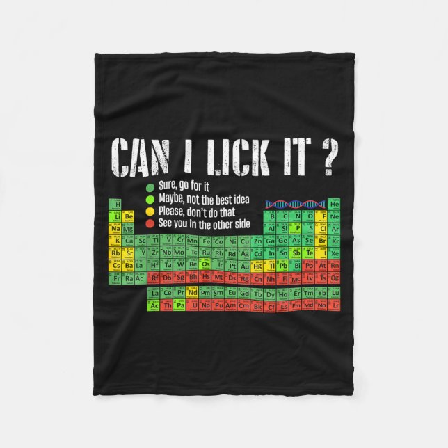 Couverture Polaire Can I Lick It Periodic Table Funny Science Teacher (Devant)