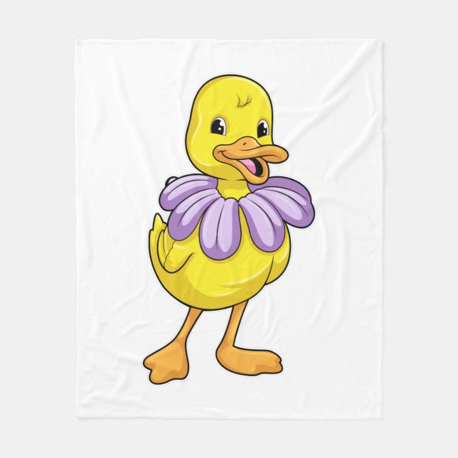 Couverture Polaire Canard avec marguerite (Devant)