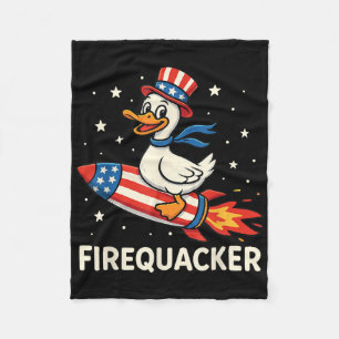 Couverture Polaire Canard Firequacker sur une pétard drôle 4 juillet