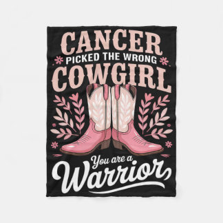 Couverture Polaire Cancer A Choisi La Mauvaise Cowgirl Vous Êtes Un G