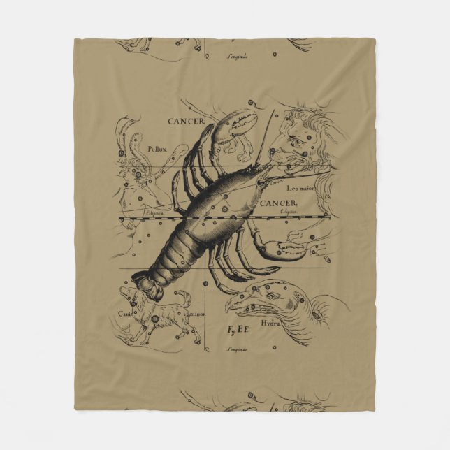 Couverture Polaire Cancer Constellation Hevelius 1690 21 juin-22 juil (Devant)