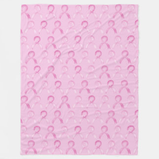 Couverture Polaire Cancer du sein Pink Ribbon Blanche #cancer du sein