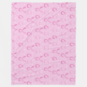 Couverture Polaire Cancer du sein Ruban rose Horizontal #cancer du se