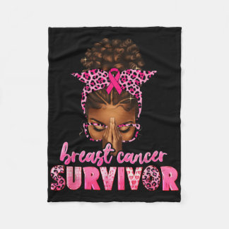 Couverture Polaire Cancer du sein Survivante Black Women Afro African