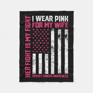 Couverture Polaire Cancer son combat est mon combat je porte du rose 