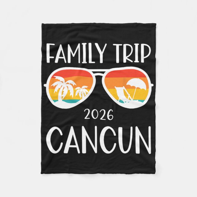 Couverture Polaire Cancun Mexico Family Trip 2026 Weekend Vacation Ma (Devant)