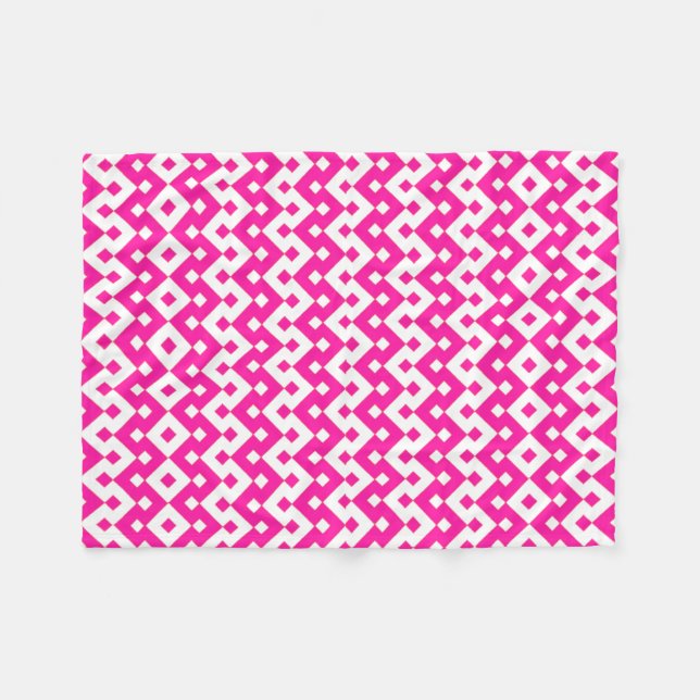 Couverture Polaire Candy rose et blanche Blanche polaire (Devant (Horizontal))