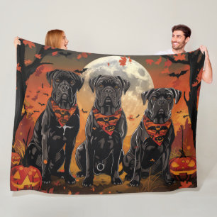 Couverture Polaire Canne Corso Halloween Éffrayant