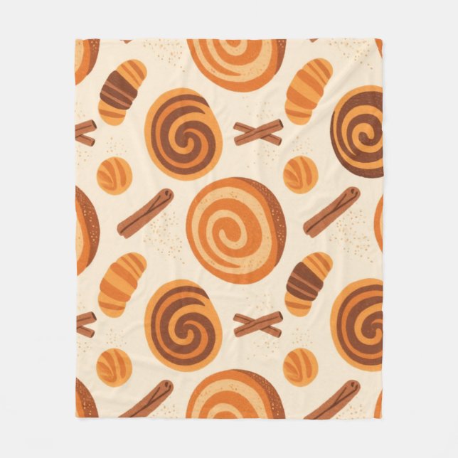 Couverture Polaire Cannelle tourbillonne saison confortable - automne (Devant)