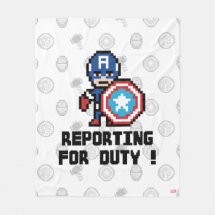 Couverture Polaire Capitaine America 8Bit - À la tâche !